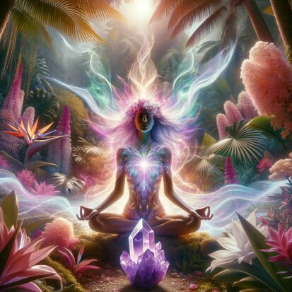 Aurabrushing with crystals & personalized mantra/song/talk/whispers
